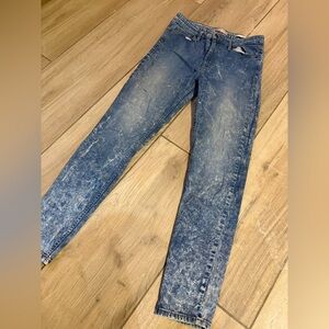 GAP Women's Blue Acid Wash Skinny Jeans